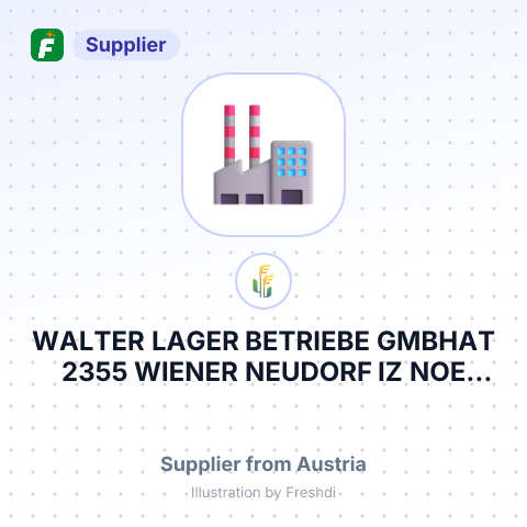 WALTER LAGER BETRIEBE GMBHAT 2355 WIENER NEUDORF IZ NOE SUED STRASSE 14 АВСТРІЯ – summary card, no photo uploaded yet