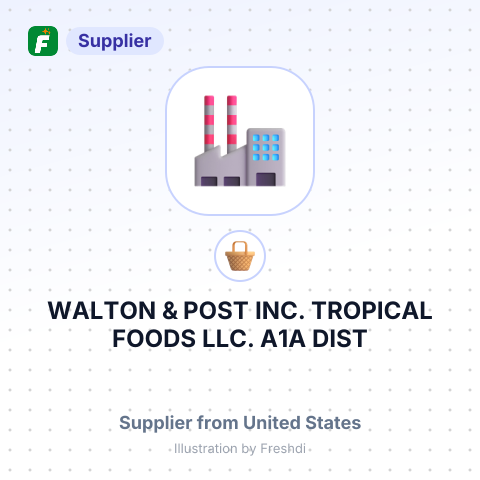 WALTON & POST, INC., TROPICAL FOODS LLC., A1A DIST – summary card, no photo uploaded yet