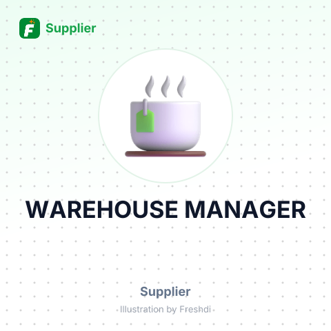 WAREHOUSE MANAGER – summary card, no photo uploaded yet