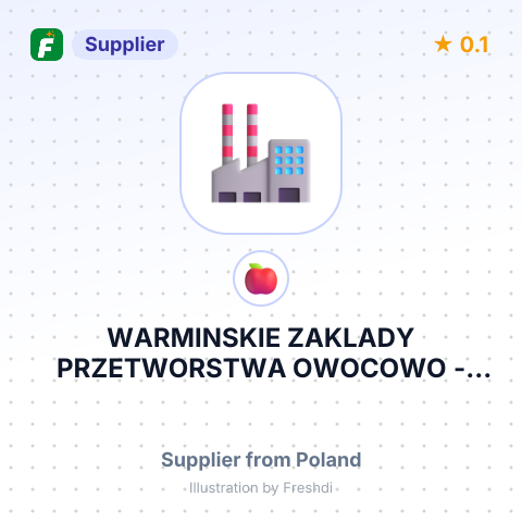 WARMINSKIE ZAKLADY PRZETWORSTWA OWOCOWO - WARZYWNEGO SP. Z O.O. – summary card, no photo uploaded yet