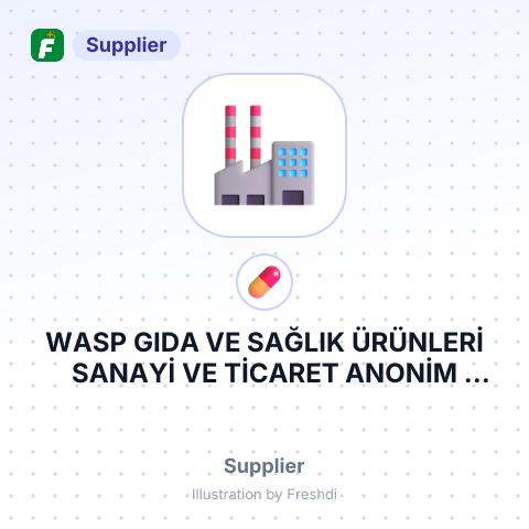 WASP GIDA VE SAĞLIK ÜRÜNLERİ SANAYİ VE TİCARET ANONİM ŞİRKETİ – summary card, no photo uploaded yet