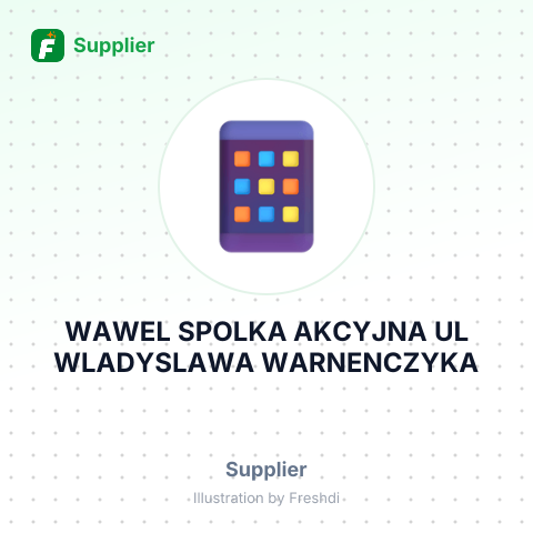 WAWEL SPOLKA AKCYJNA UL WLADYSLAWA WARNENCZYKA – summary card, no photo uploaded yet
