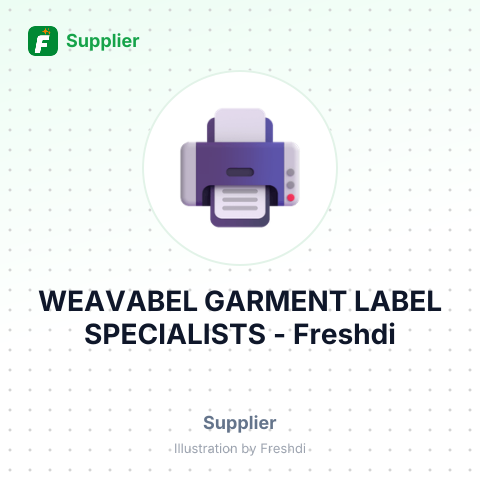 WEAVABEL GARMENT LABEL SPECIALISTS – summary card, no photo uploaded yet