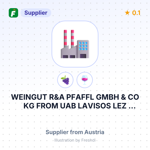 WEINGUT R&A PFAFFL GMBH & CO KG FROM UAB LAVISOS LEZ TERMINALAS TERMINALO 6 BIRULISKESKAUNO R. LITHUANIA – summary card, no photo uploaded yet