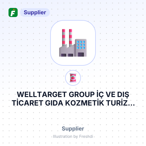 WELLTARGET GROUP İÇ VE DIŞ TİCARET GIDA KOZMETİK TURİZM SANAYİ LİMİTED ŞİRKETİ. – summary card, no photo uploaded yet