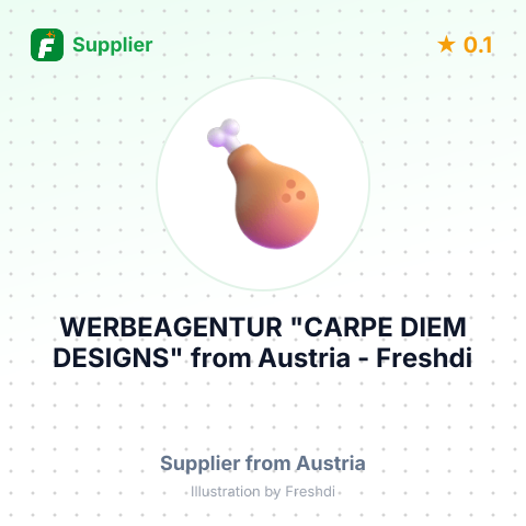 WERBEAGENTUR "CARPE DIEM DESIGNS" – summary card, no photo uploaded yet