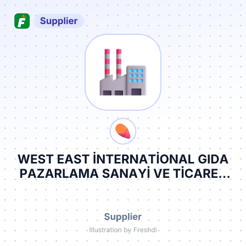 WEST EAST İNTERNATİONAL GIDA PAZARLAMA SANAYİ VE TİCARET LİMİTED ŞİRKETİ – summary card, no photo uploaded yet