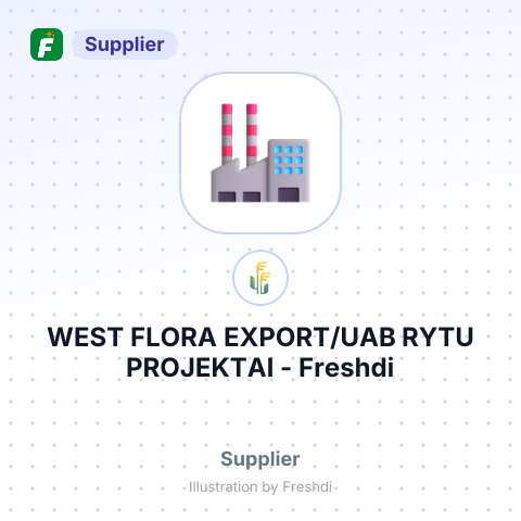 WEST FLORA EXPORT/UAB RYTU PROJEKTAI – summary card, no photo uploaded yet