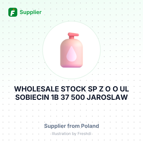 WHOLESALE STOCK SP Z O O UL SOBIECIN 1B 37 500 JAROSLAW – summary card, no photo uploaded yet