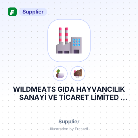 WILDMEATS GIDA HAYVANCILIK SANAYİ VE TİCARET LİMİTED ŞİRKETİ – summary card, no photo uploaded yet