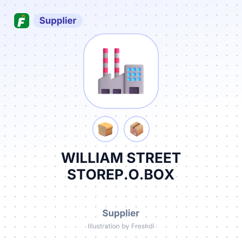 WILLIAM STREET STOREP.O.BOX – summary card, no photo uploaded yet