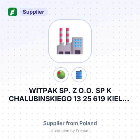 WITPAK SP. Z O.O. SP K CHALUBINSKIEGO 13 25 619 KIELCE POLAND – summary card, no photo uploaded yet