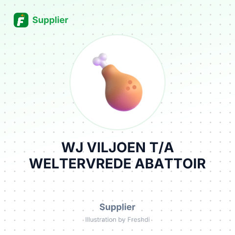 WJ VILJOEN T/A WELTERVREDE ABATTOIR – summary card, no photo uploaded yet