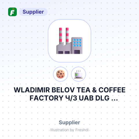 WLADIMIR BELOV TEA & COFFEE FACTORY Ч/З UAB DLG LOGISTIKOS CENTRAS – summary card, no photo uploaded yet
