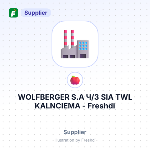 WOLFBERGER S.A Ч/З SIA TWL KALNCIEMA – summary card, no photo uploaded yet