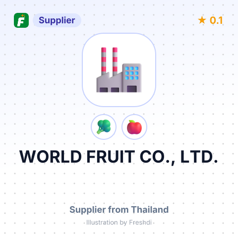 WORLD FRUIT CO., LTD. – summary card, no photo uploaded yet
