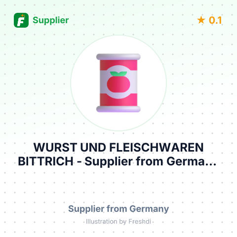 WURST UND FLEISCHWAREN BITTRICH – summary card, no photo uploaded yet