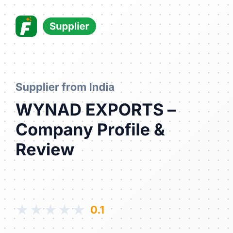 WYNAD EXPORTS – summary card, no photo uploaded yet