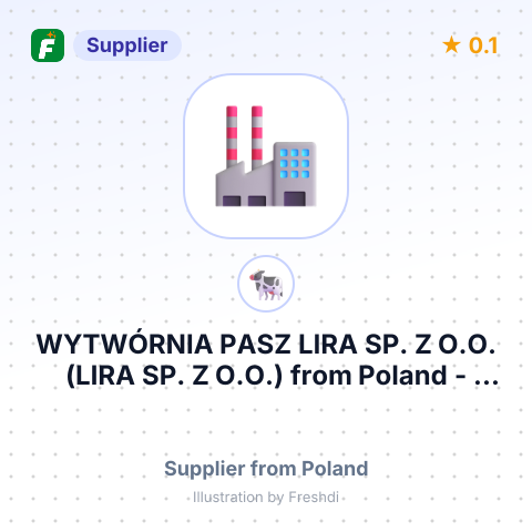 WYTWÓRNIA PASZ LIRA SP. Z O.O. (LIRA SP. Z O.O.) – summary card, no photo uploaded yet