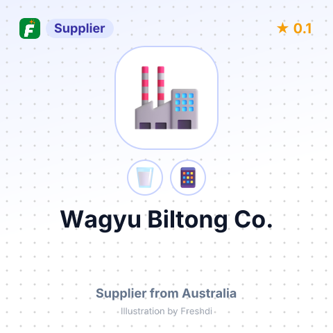 Wagyu Biltong Co. – summary card, no photo uploaded yet