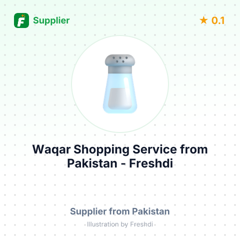 Waqar Shopping Service  – summary card, no photo uploaded yet
