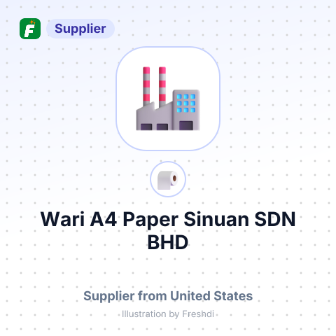 Wari A4 Paper Sinuan SDN BHD – summary card, no photo uploaded yet