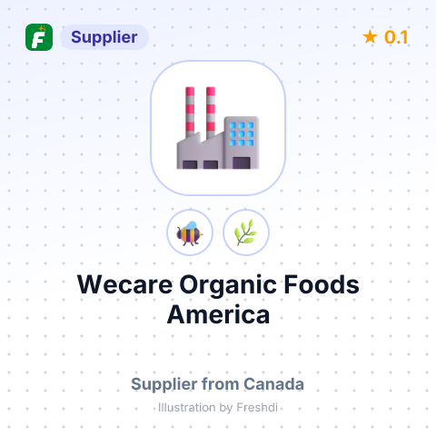 Wecare Organic Foods America  – summary card, no photo uploaded yet