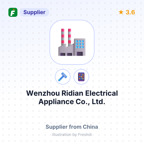 Wenzhou Ridian Electrical Appliance Co., Ltd. – summary card, no photo uploaded yet