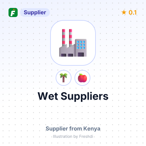 Wet Suppliers  – summary card, no photo uploaded yet