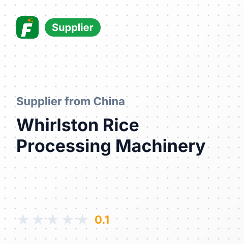Whirlston Rice Processing Machinery  – summary card, no photo uploaded yet