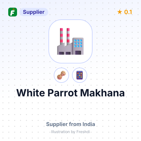 White Parrot Makhana  – summary card, no photo uploaded yet