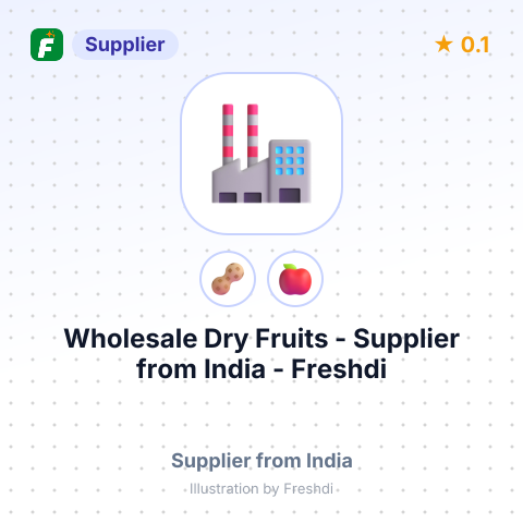 Wholesale Dry Fruits  – summary card, no photo uploaded yet