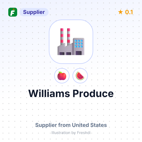 Williams Produce  – summary card, no photo uploaded yet