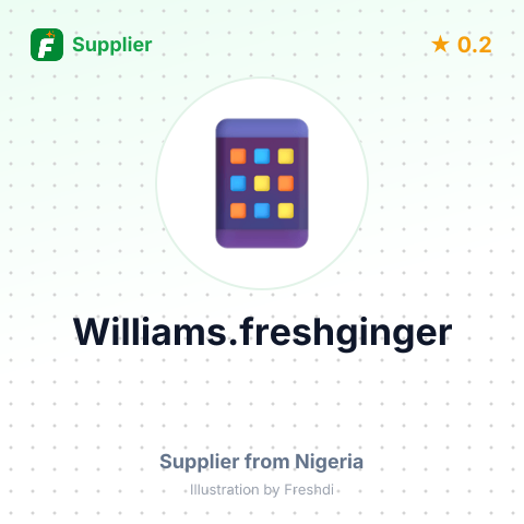 Williams.freshginger – summary card, no photo uploaded yet