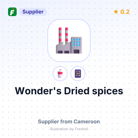Wonder's Dried spices – summary card, no photo uploaded yet