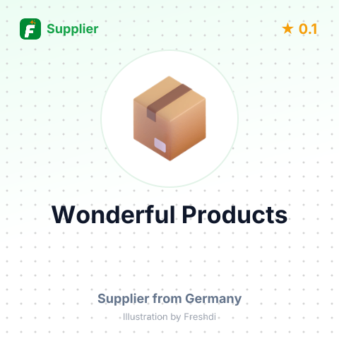 Wonderful Products – summary card, no photo uploaded yet