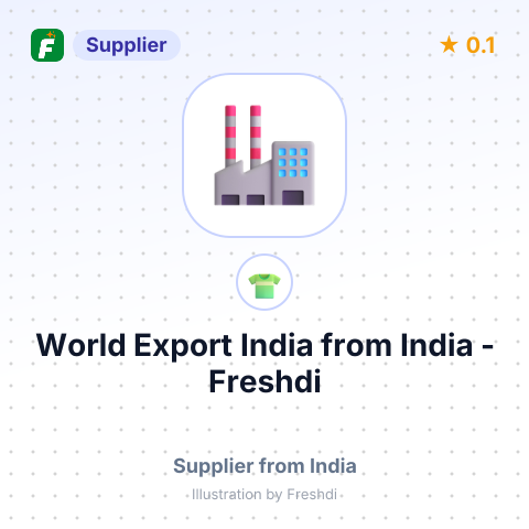 World Export India  – summary card, no photo uploaded yet