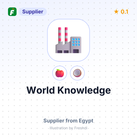 World Knowledge  – summary card, no photo uploaded yet