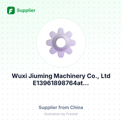 Wuxi Jiuming Machinery Co., Ltd E13961898764at... – summary card, no photo uploaded yet