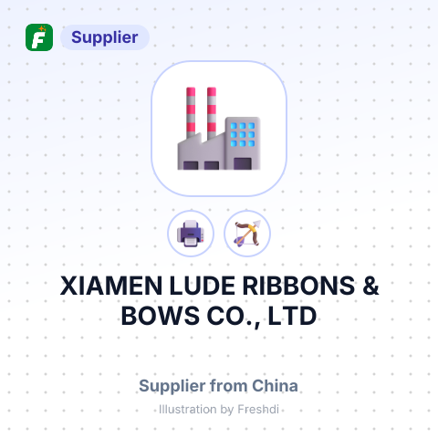XIAMEN LUDE RIBBONS & BOWS CO., LTD – summary card, no photo uploaded yet