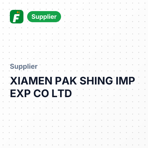 XIAMEN PAK SHING IMP EXP CO LTD – summary card, no photo uploaded yet