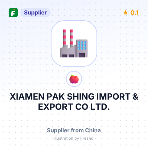 XIAMEN PAK SHING IMPORT & EXPORT CO LTD. – summary card, no photo uploaded yet