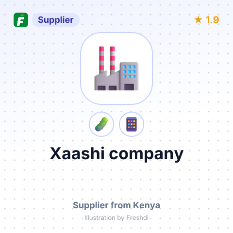 Xaashi company  – summary card, no photo uploaded yet
