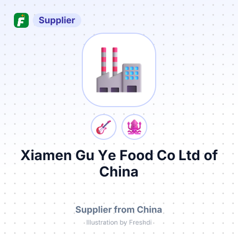 Xiamen Gu Ye Food Co Ltd of China – summary card, no photo uploaded yet