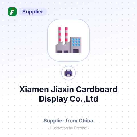 Xiamen Jiaxin Cardboard Display Co.,Ltd – summary card, no photo uploaded yet