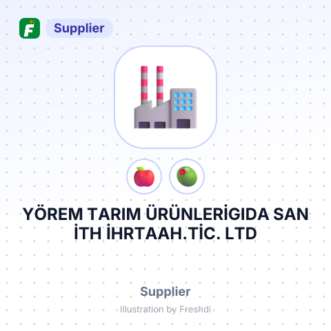YÖREM TARIM ÜRÜNLERİGIDA SAN İTH İHRTAAH.TİC. LTD – summary card, no photo uploaded yet