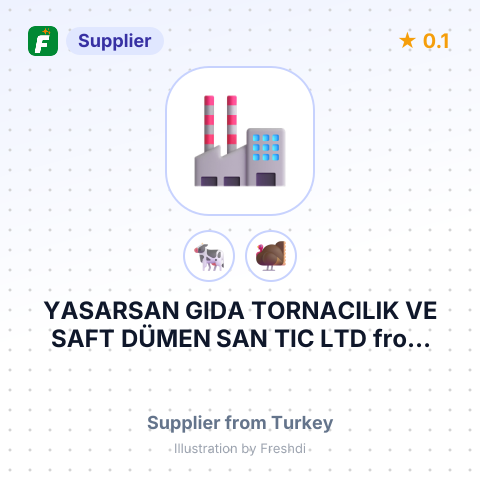 YASARSAN GIDA TORNACILIK VE SAFT DÜMEN SAN TIC LTD – summary card, no photo uploaded yet