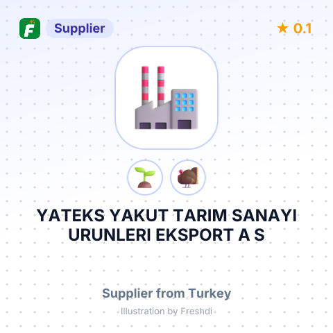 YATEKS YAKUT TARIM SANAYI URUNLERI EKSPORT A S – summary card, no photo uploaded yet