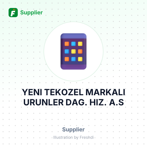 YENI TEKOZEL MARKALI URUNLER DAG. HIZ. A.S – summary card, no photo uploaded yet
