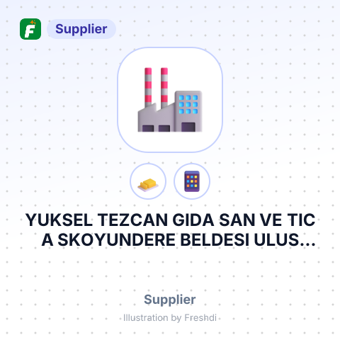 YUKSEL TEZCAN GIDA SAN VE TIC A SKOYUNDERE BELDESI ULUS MAH NO – summary card, no photo uploaded yet